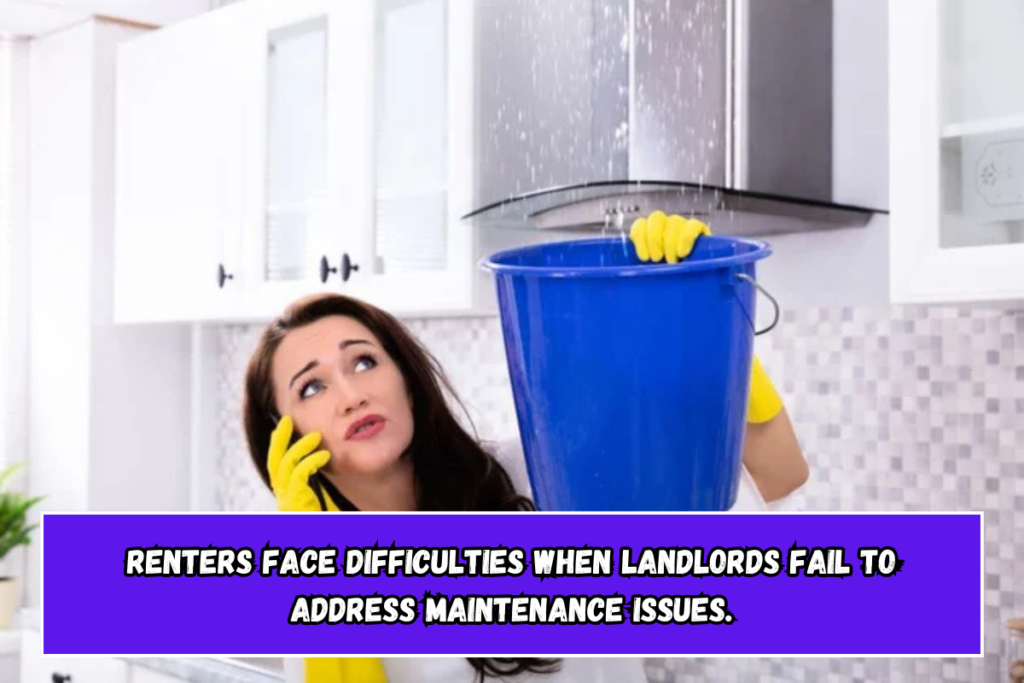 Renters face difficulties when landlords fail to address maintenance issues.